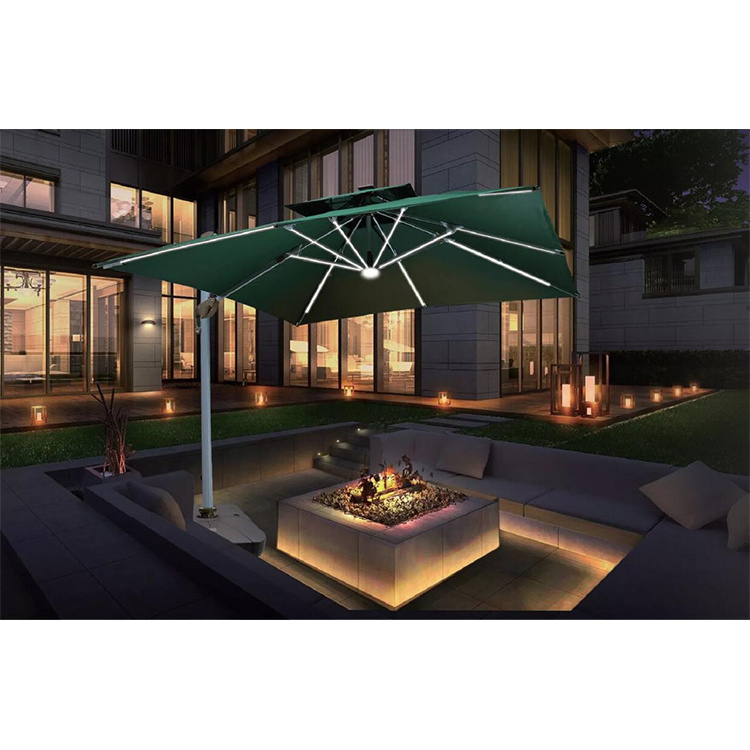 commercial luxury restaurant outdoor umbrella hotel large patio umbrella with lights