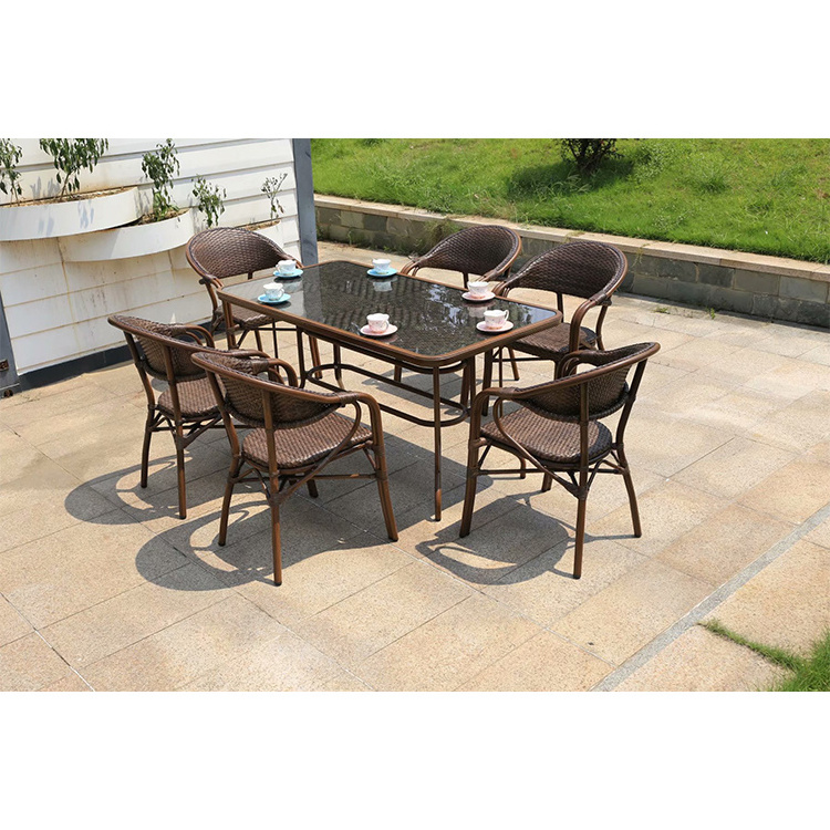 New bbq metal table outdoor dining furniture set outdoor patio furniture with fire pit