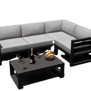 Outdoor garden furniture corner sofa set aluminum sofa conversation patio set garden sofa