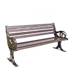 Antique cast aluminium garden patio park bench street outdoor metal garden bench