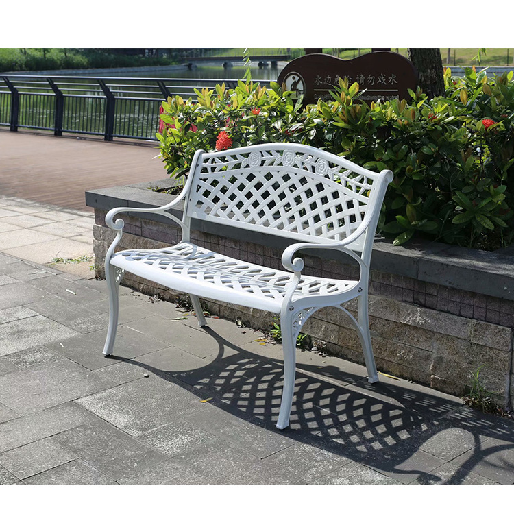 Wholesale outdoor patio chair antique garden bench park stool all cast aluminum garden bench