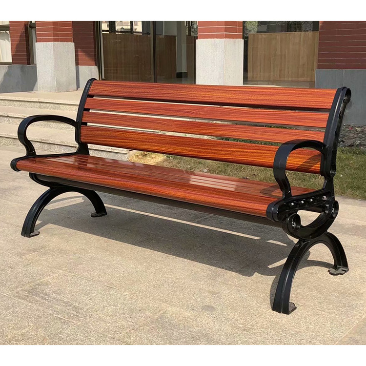 Antique cast aluminium garden patio park bench street outdoor metal garden bench