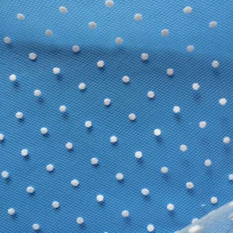 Transparent Flocked Polka Dot Tulle Fabric for Costume Design