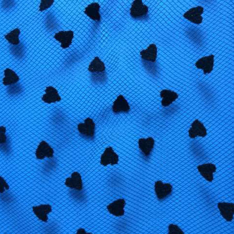 Transparent Flocked Polka Dot Tulle Fabric for Costume Design