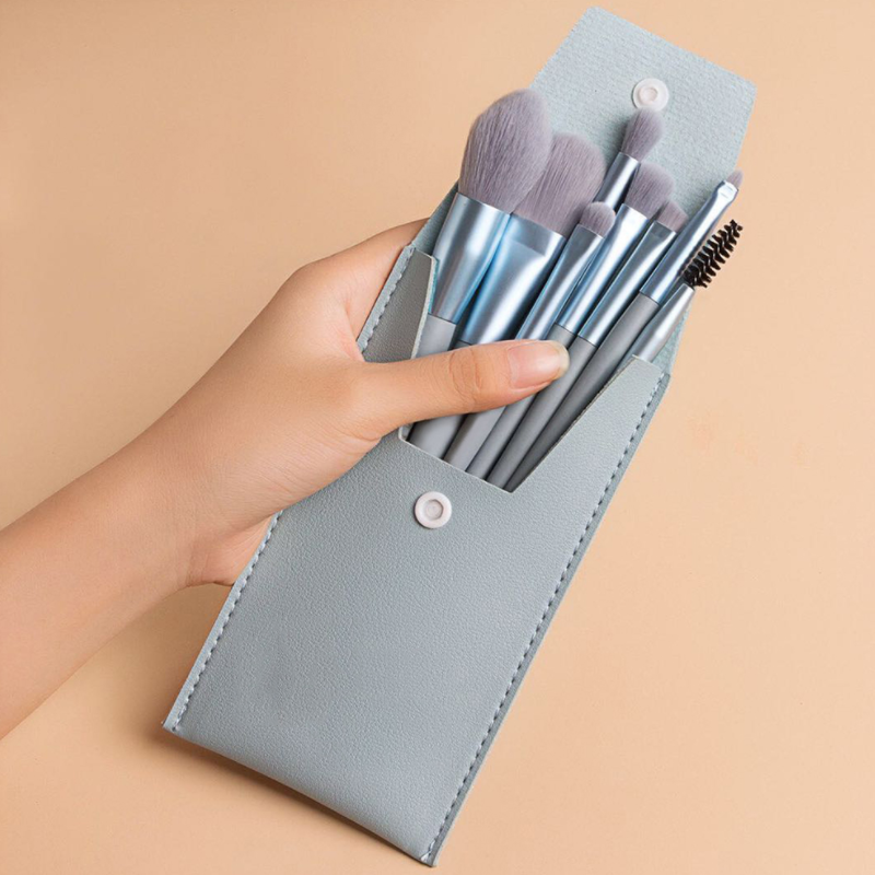 Personalized Travel Makeup Brushes Bag Fashion Portable Brush Holder Pouch Cosmetic Brushes Storage Case