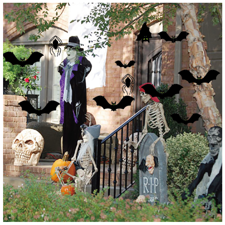 YY RTS Halloween Decor Outdoor Hanging Halloween Bats Halloween Bats Ornament with  fishing line