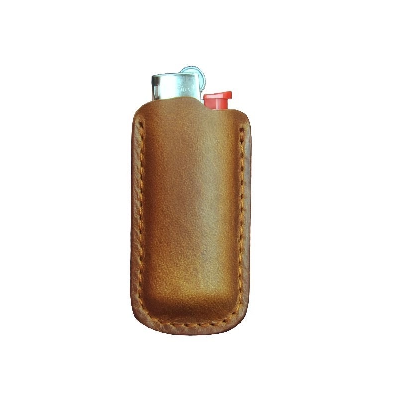 Portable Leather Lighter Case Custom Logo Vintage Lighter Holder Pouch Protective Cover