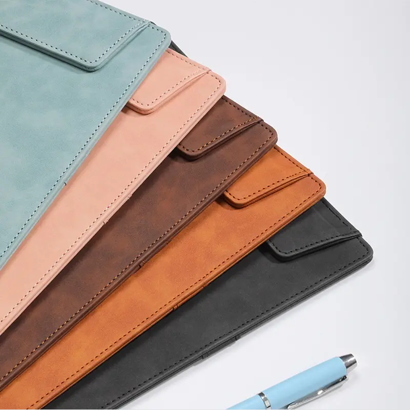 A4 Clipboard File Folder Stationery PU Leather Magnetic Clipboard Blackboard School Office Supplies Menu Board Clip Waterproof