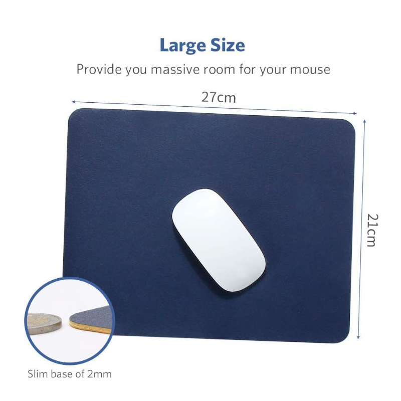 Mouse Pad PU Leather Waterproof Gaming Mice Mat Desk Cushion Office Laptop PC MacBook Mousepad