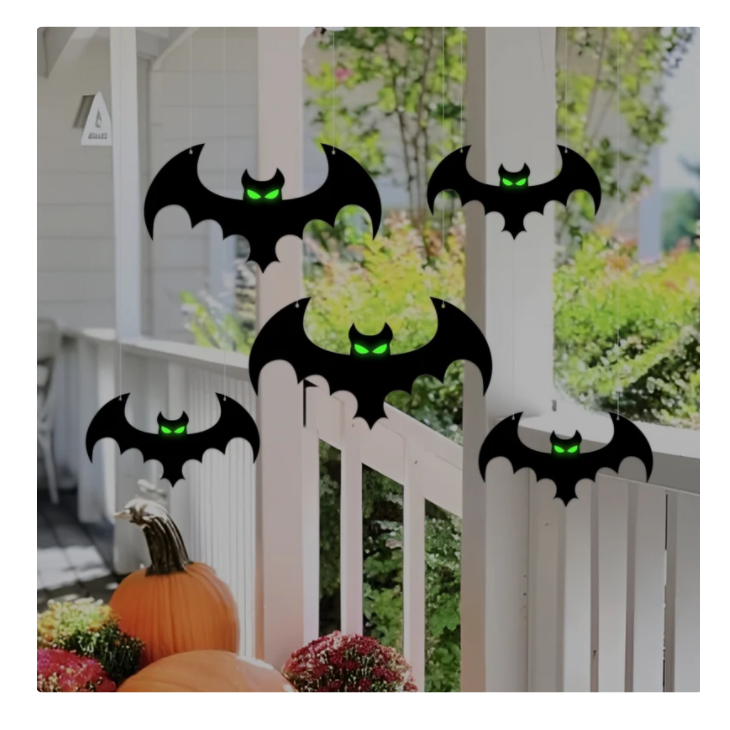 YY RTS Halloween Decor Outdoor Hanging Halloween Bats Halloween Bats Ornament with  fishing line