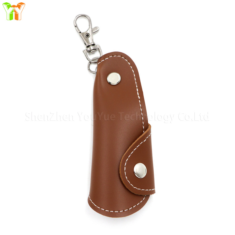 Factory Wholesale Pu Leather Shoehorn Pocket Shoe Horn Keychain Holder for Everyday Use