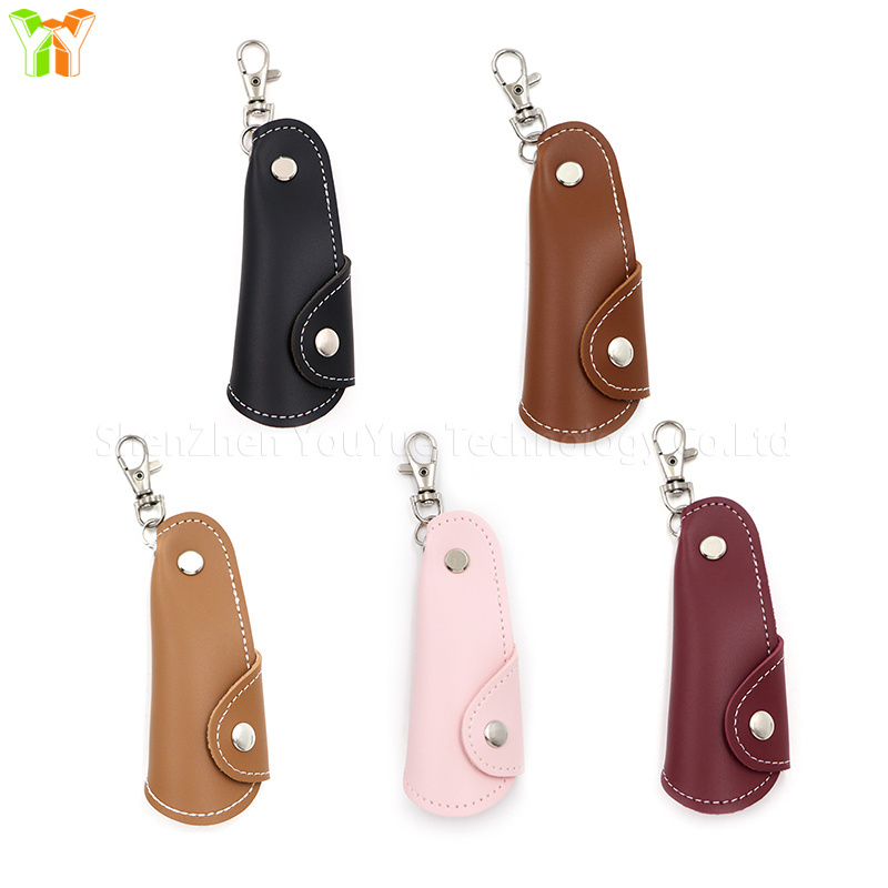 Factory Wholesale Pu Leather Shoehorn Pocket Shoe Horn Keychain Holder for Everyday Use