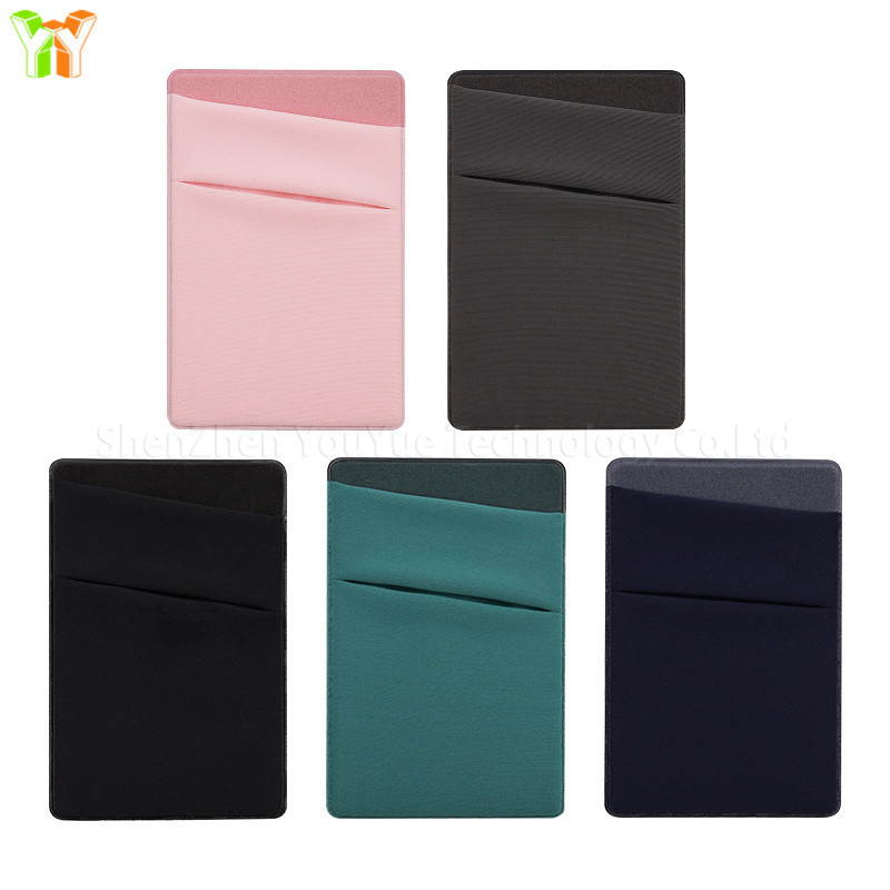 Wallet Sleeve Cell Phone Dual Pocket Card Holder Double Pocket Pouch