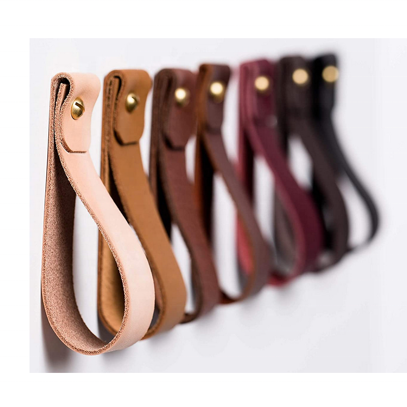 2021 YY Medium Leather Wall Hook Leather Strap Hanger for Bathroom Towel Holder