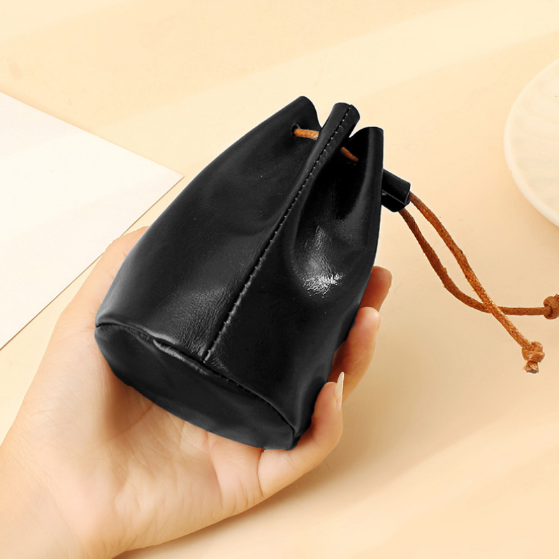 Real Leather Women Coin Purse Zipper Custom Leather Coin Wallet Pouch Bag Small Mini Coin Purse