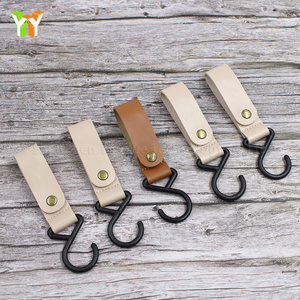 Wholesale  Factory Leather Metal Kitchen  Hanger Hanging Hooks Apron  Pot Hook for Home and outdoor