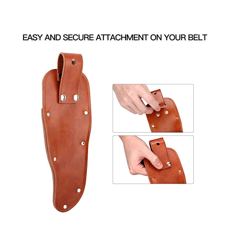 Garden Pruner Sheath Pruning Shears Scissor Cover Leather Hardware Storage Bag Protective Case