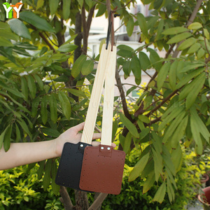 Fast Shipping PU Leather Fly Swatter Long Wooden Handle Mosquito Repellent Swatter Holder