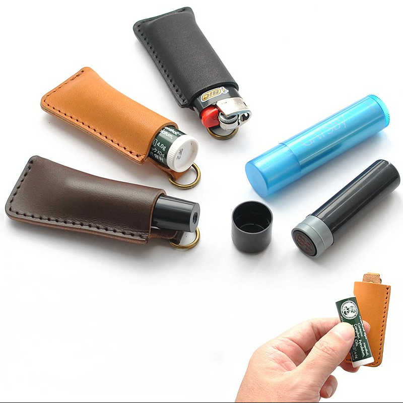 Wholesa Leather Lighter Cover Sleeve Handmade Lighter Cover Portable  Lighter Holder