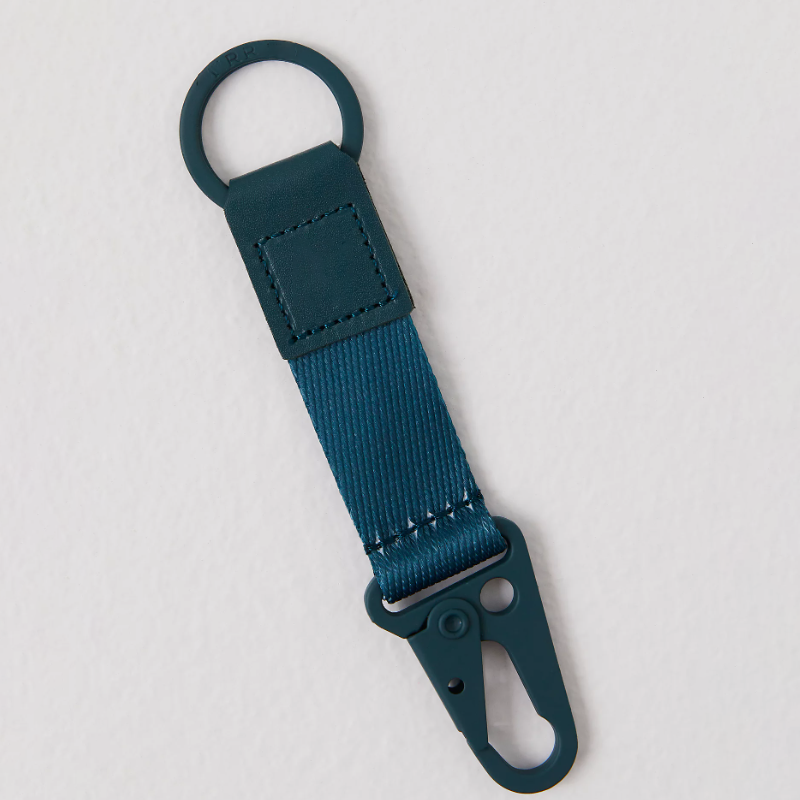 Hardware Clip Keychain Custom Logo Woven Loop Strap Key Ring