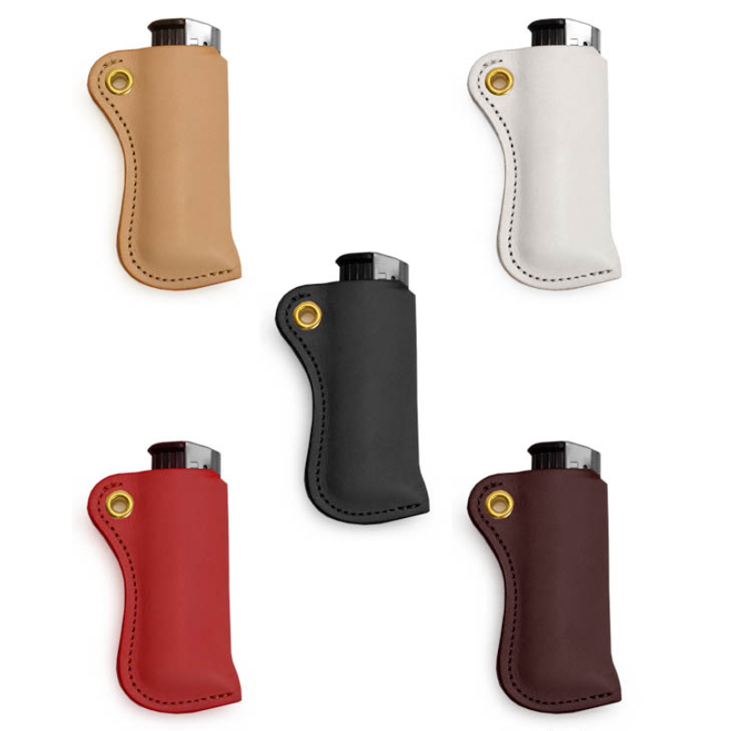 Factory Wholesale Lighter Case Genuine Leather Lighter Pouch Holder for Clipper Lighters