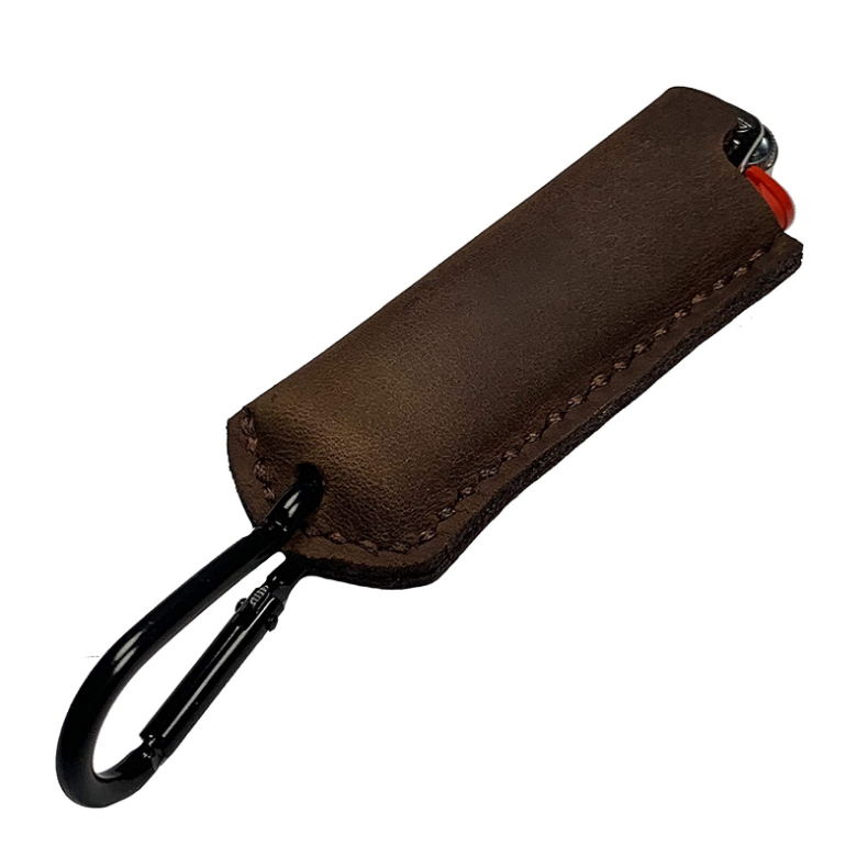 Wholesale Genuine Leather Cigarette Lighter Case Custom Holster for Lighter