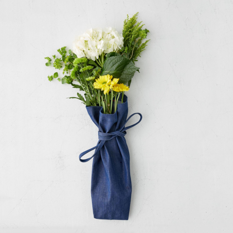 Fashionable Denim Bouquet Bag Portable Floral Bouquet Holder Garden Flower Holder