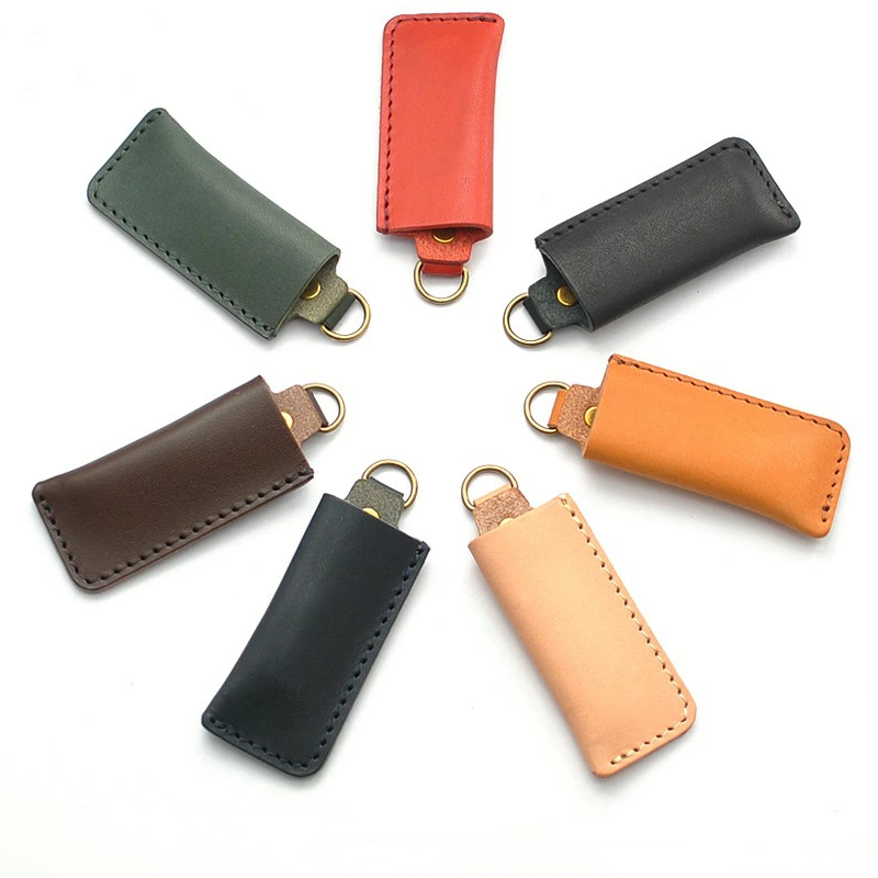 Wholesa Leather Lighter Cover Sleeve Handmade Lighter Cover Portable  Lighter Holder