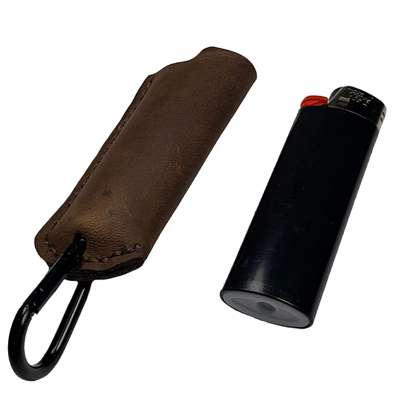 Wholesale Genuine Leather Cigarette Lighter Case Custom Holster for Lighter