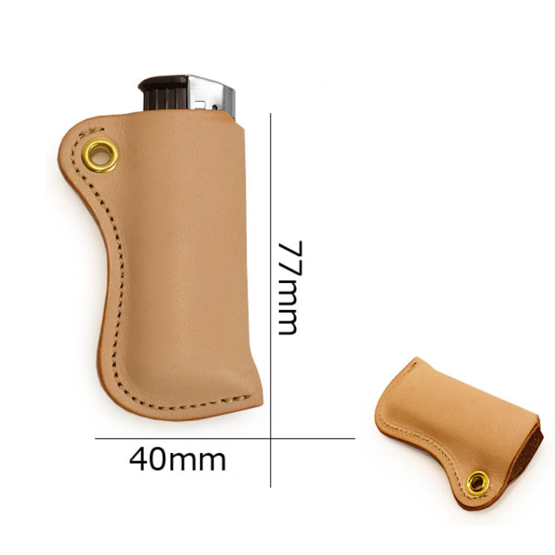 Factory Wholesale Lighter Case Genuine Leather Lighter Pouch Holder for Clipper Lighters