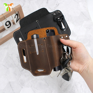 Custom Key Holder EDC Belt Sheath Pocket Organizer Leather Sheath Holster for Leatherman Multitools Sheath Tactical Flashlight