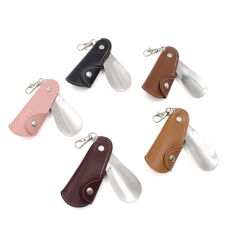 YY RTS Portable Leather  Shoehorn Leather Shoe Horn  key chain