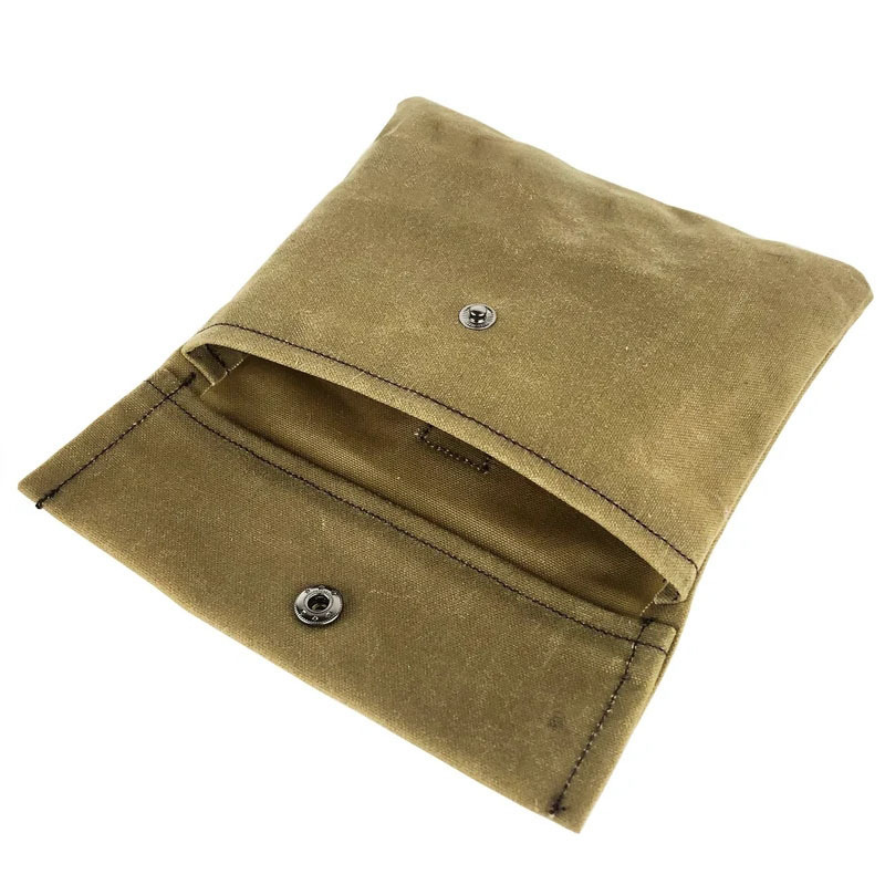 Waxed Canvas EDC Tools Storage Waist Belt Pouch Outdoor Hiking Survival Knife Flashlight  Fire Kit Storage Pocket Bag