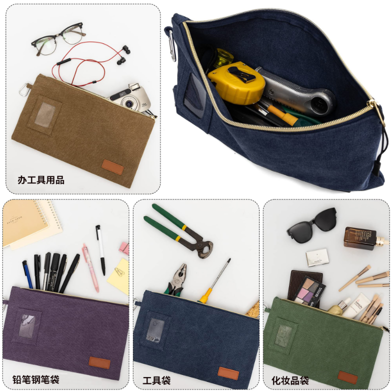 Hot-selling Canvas Tool Bag Kit Mountaineering Buckle Zipper Bag Portable Multi-functional Storage Bag