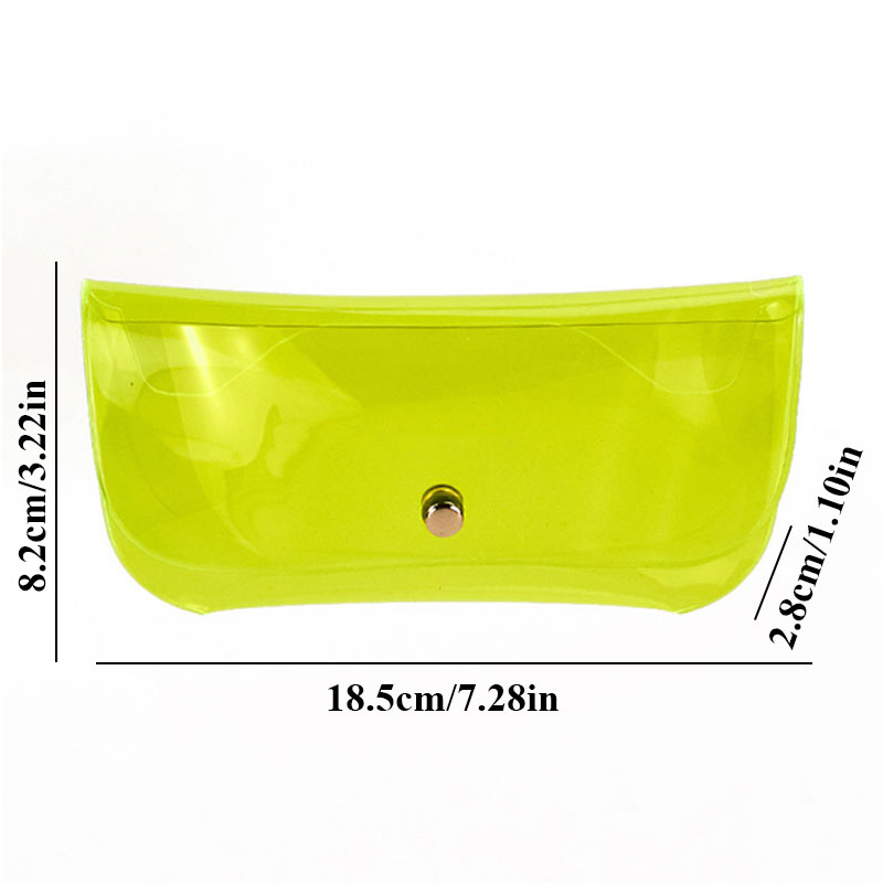 Custom Logo Jelly PVC Clear Travel Eyeglasses Package Pouch Myopia Glasses Sunglasses Case