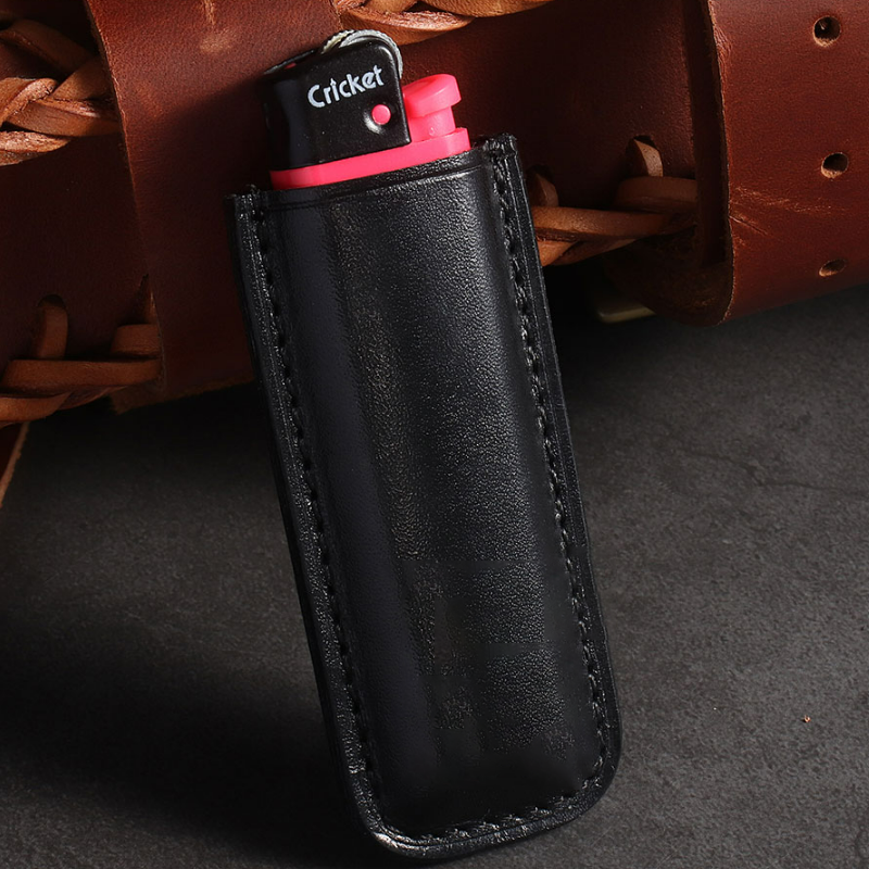 Factory Wholesale Leather Lighter Sleeve Fits Standard Size Lighter Holder Portable Durable Zipo Encendedor