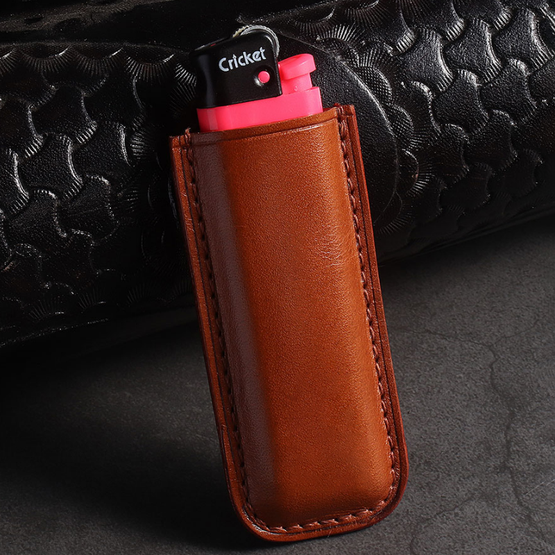 Factory Wholesale Leather Lighter Sleeve Fits Standard Size Lighter Holder Portable Durable Zipo Encendedor