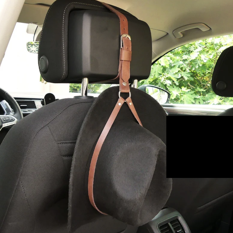 PU Leather Hat Holder Racks Hanging Hat Organizer Storage Closet Hanger Cowboy Hat Holder Rack for Car Seat