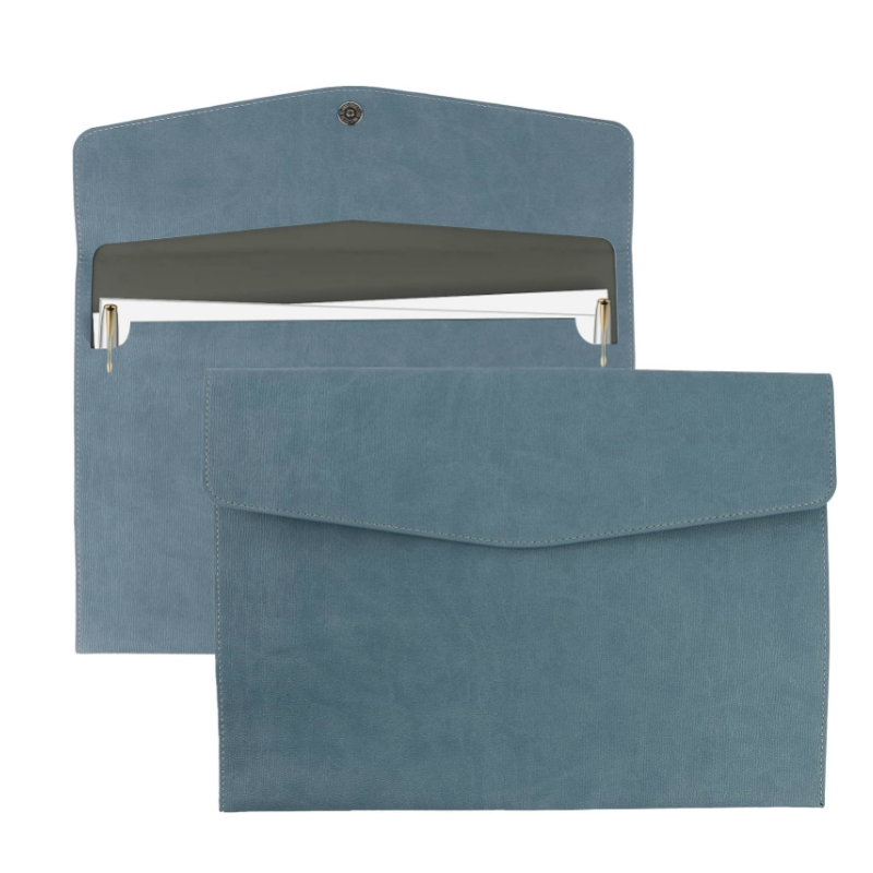 Waterproof PU Leather Document Holder for A4 Letter Size Paper File Folder Portfolio with Magnetic Closure