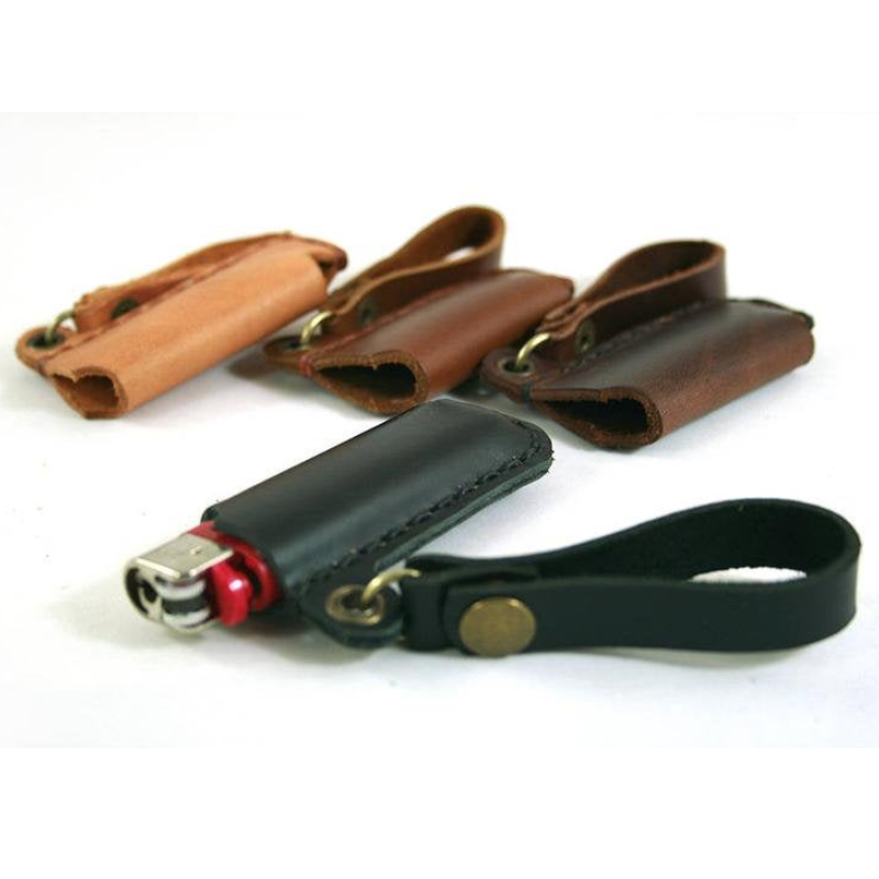 Hot-selling Leather Lighter Case Personalize Lighter Pouch Lighter Cover Key Ring