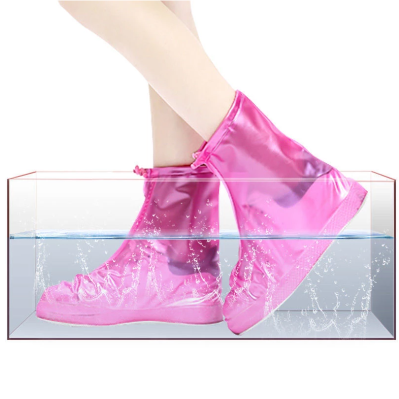 New Outdoor Rain Boot Waterproof Shoes Cover Women Men Kids Reusable PVC Overshoes Galoshes