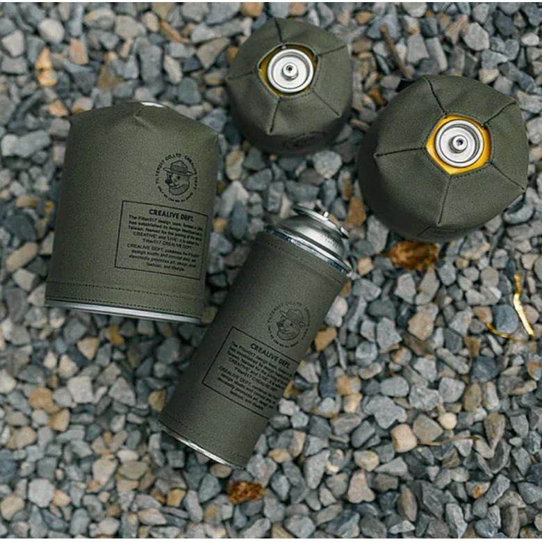 Custom LOGO 230G /450G  Outdoor Camping Waxed Canvas Gas Tank Fuel Cylinder Canister Protective Cover Glamping Gear