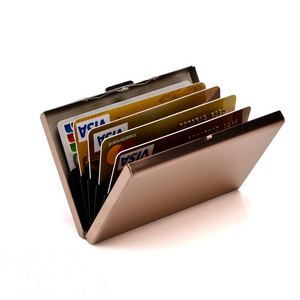 Quick Shipping Credit Card Holder Stainless Steel Metal ID Card Case RFID Wallets Business Card Holder for Women or Men