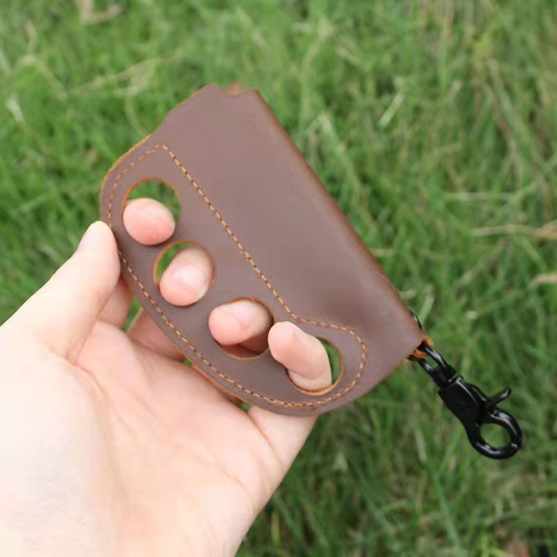 Lighter PU Leather Protective Cover Case Portable Lighter Holder Sleeve with Keychain Hole Lighter Accessories