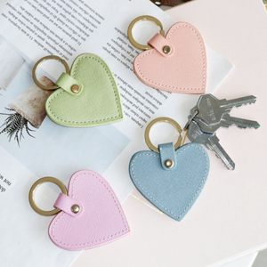 Personalized Cute PU Leather Key Chain Car Key Chain Hanging Pendant Birthday Gifts Creative Bag Pendant Accessories