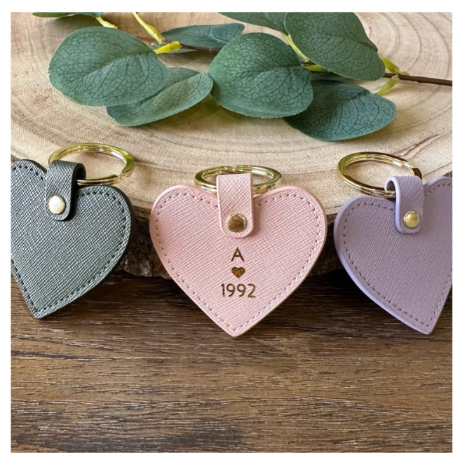 Personalized Cute PU Leather Key Chain Car Key Chain Hanging Pendant Birthday Gifts Creative Bag Pendant Accessories