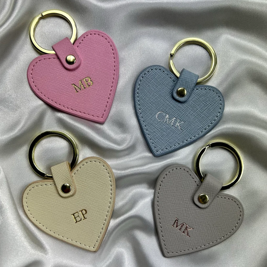 Personalized Cute PU Leather Key Chain Car Key Chain Hanging Pendant Birthday Gifts Creative Bag Pendant Accessories