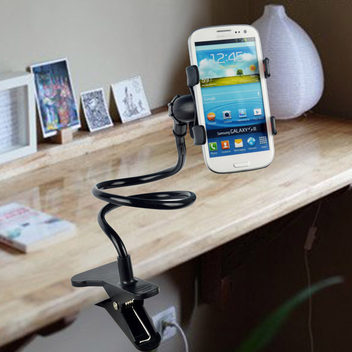 360 Degree Rotate Lazy Mobile Phone Gooseneck Stand Holder Flexible Desk Cell Phone Holder for Bed OEM Universal Lazy Bracket