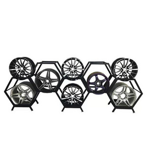 Custom 3 layers Metal Car Wheel Rim Car Accessories Wheel Hub Display Rack