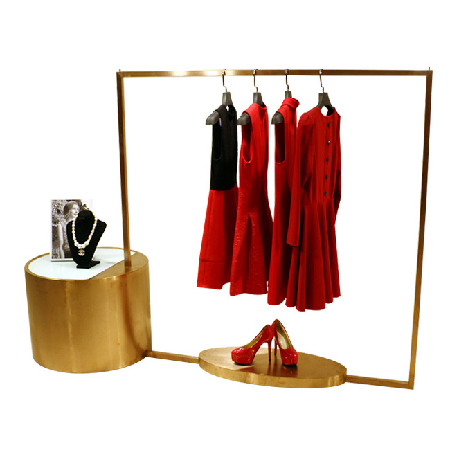 Factory design creative combined rose gold clothing rack